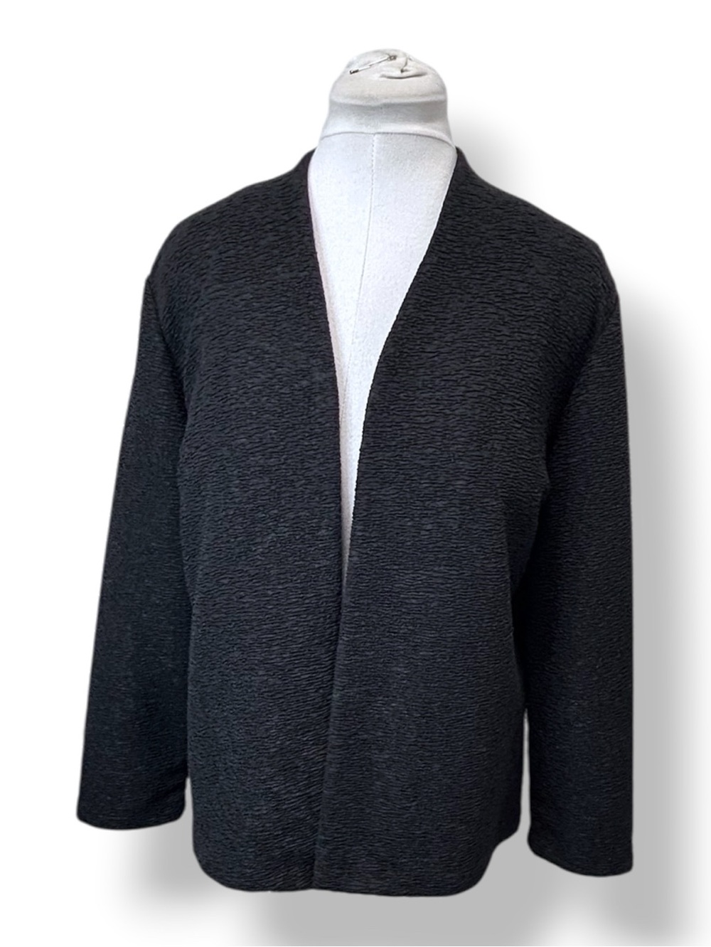BonWorth Women’s Petite Open-Front Blazer Jacket VTG 90s Black LP